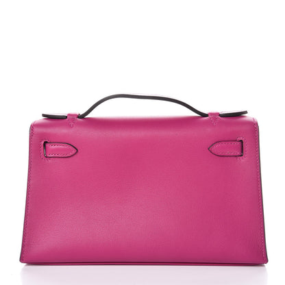 Hermes Swift Kelly Pochette Clutch Rose Pourpre 6 of 24
