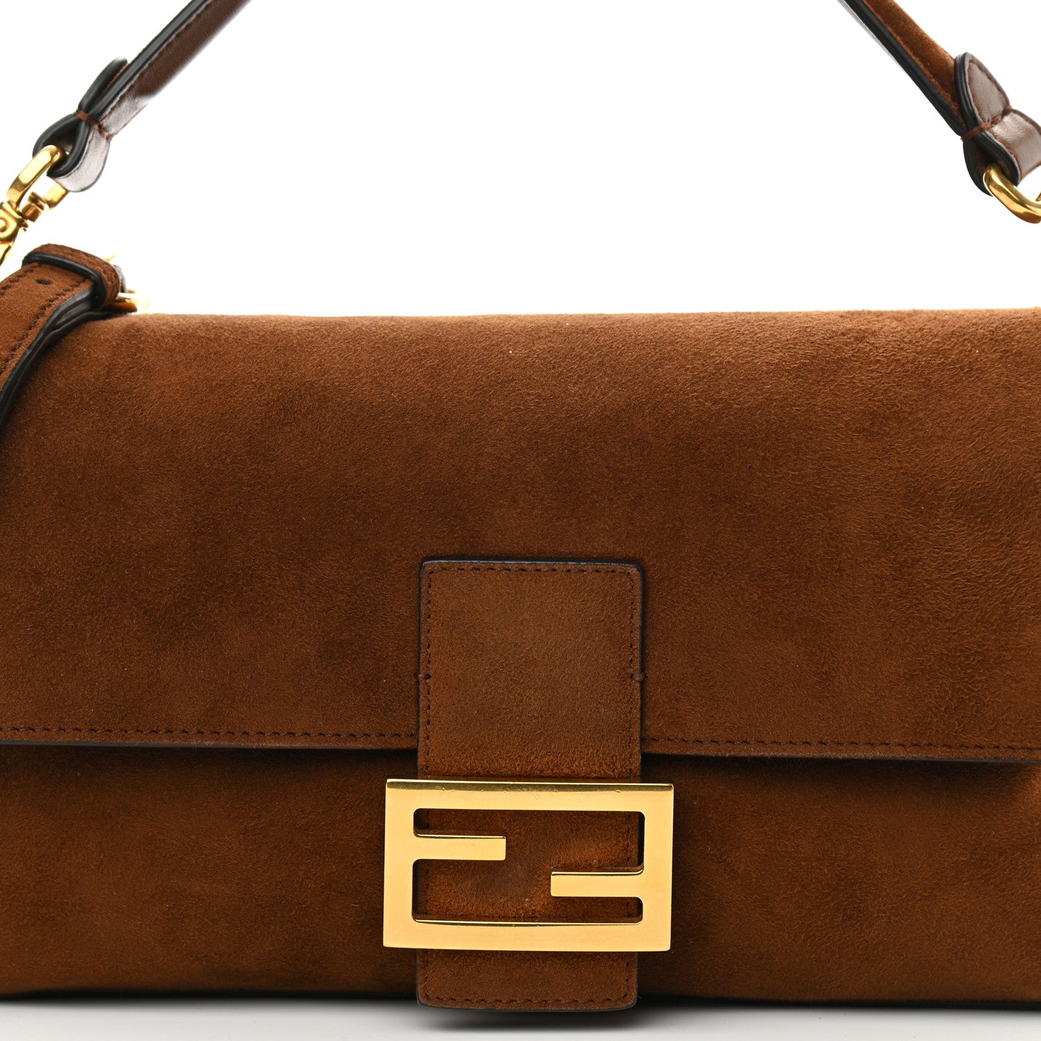 Fendi Chamois Baguette Marrone 8 of 10