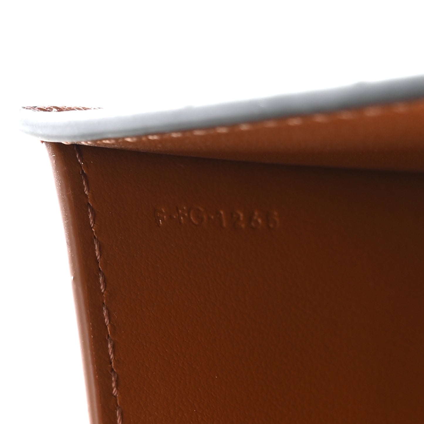 Grained Calfskin Triomphe Fine Strap Wallet Tan
