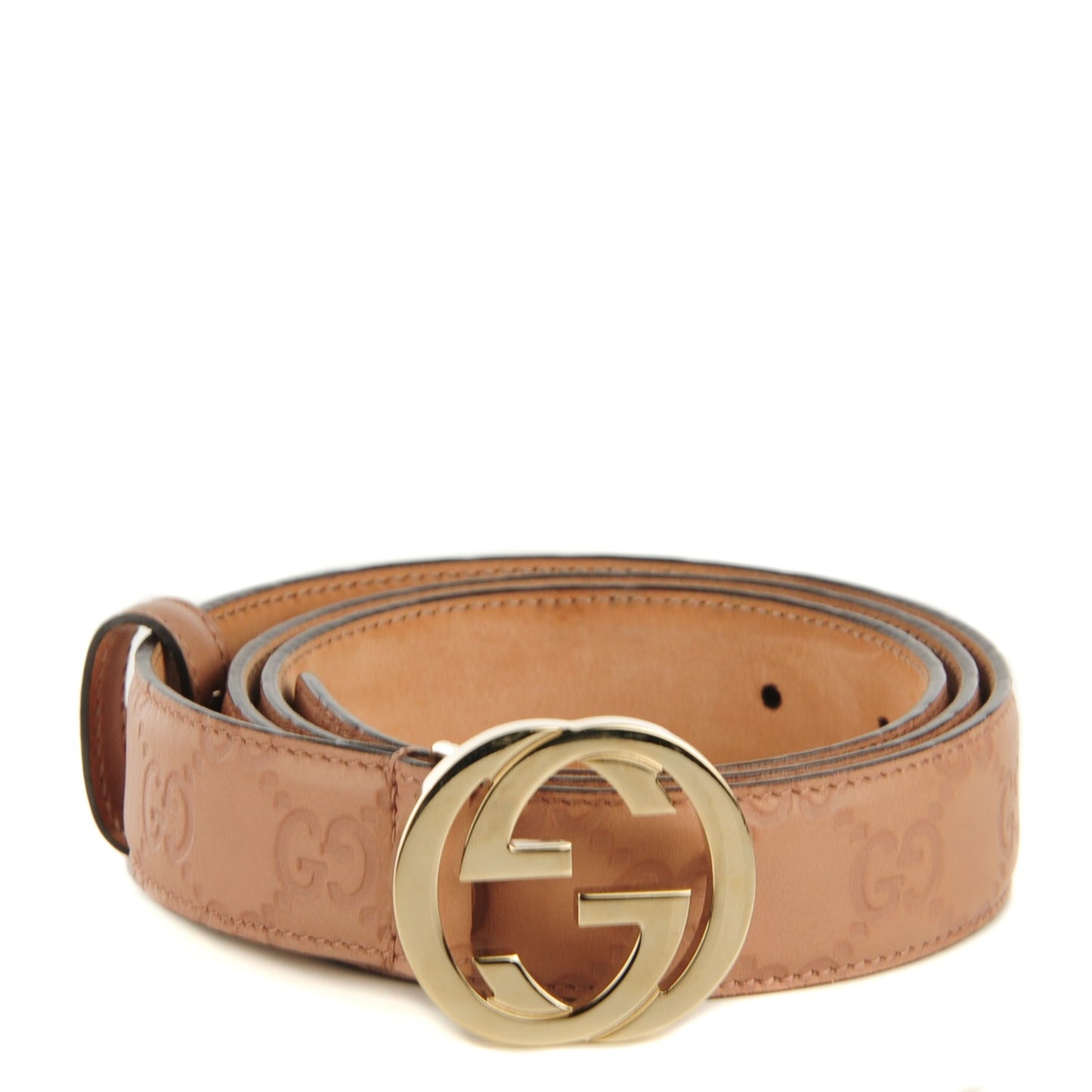 Guccissima Interlocking G Belt 100 40 Winter Rose