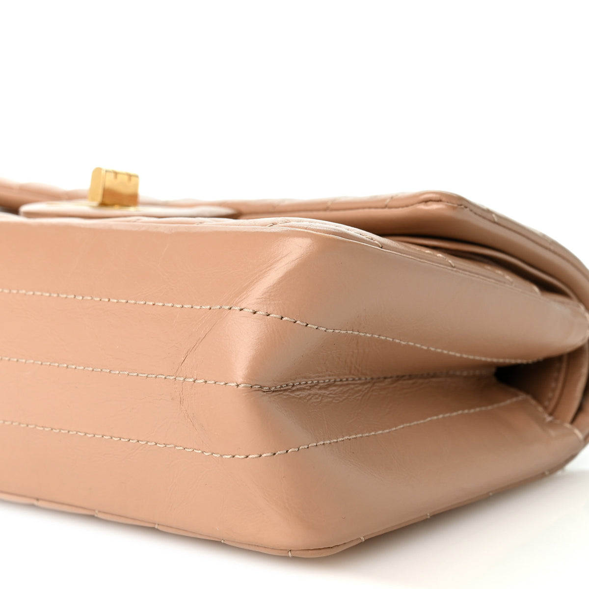 Aged Calfskin Chevron Quilted 2.55 Reissue 224 Flap Beige