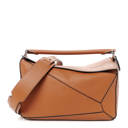 Loewe Calfskin Medium Puzzle Bag Tan 1 of 11