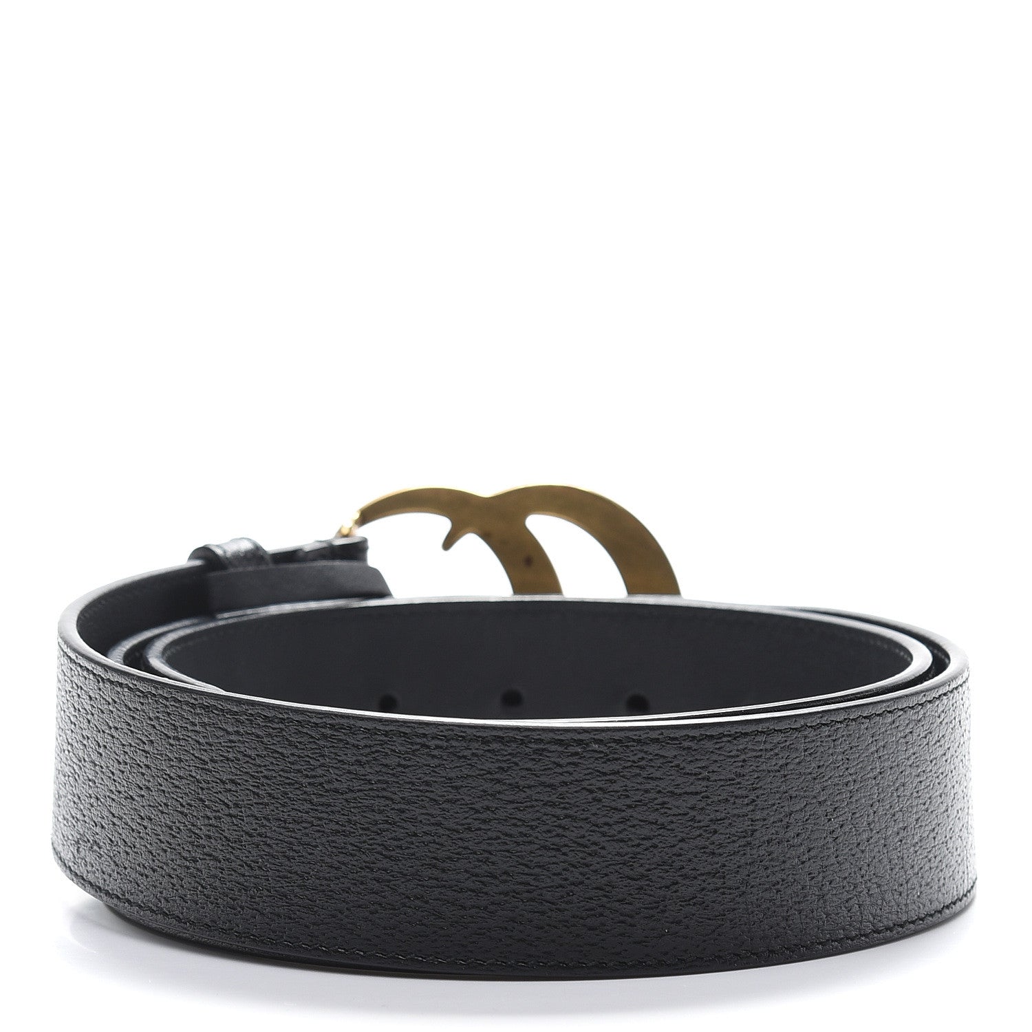 Gucci Textured Calfskin Double G 40mm Belt 95 38 Black 2 of 5