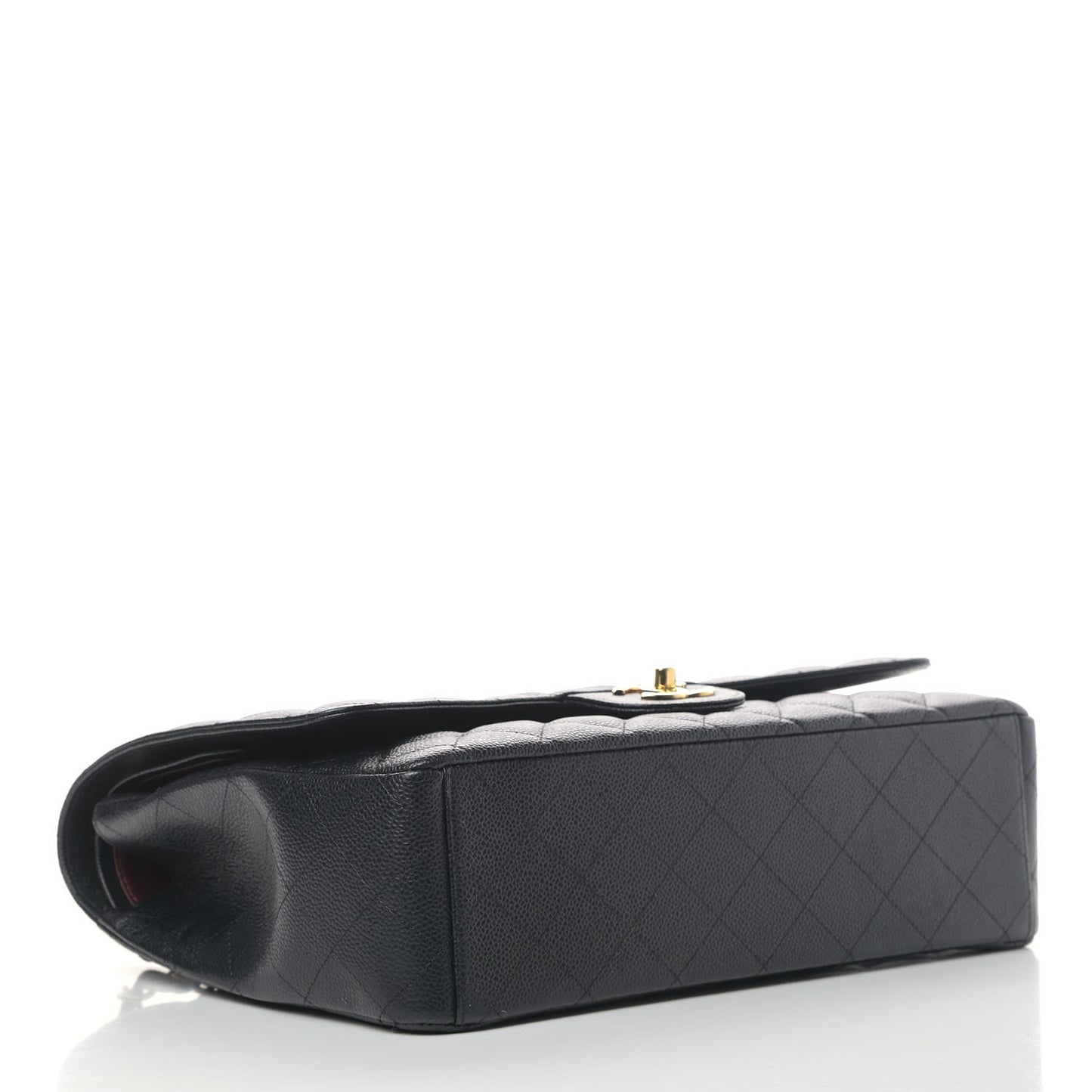 Caviar Quilted Maxi Double Flap Black