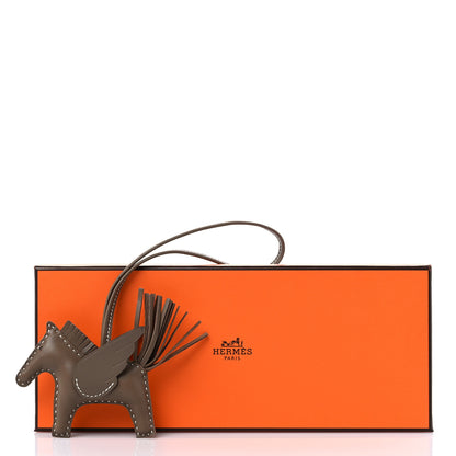 Hermes Milo Lambskin Grigri Rodeo Pegase Horse Bag Charm PM Etoupe 5 of 5
