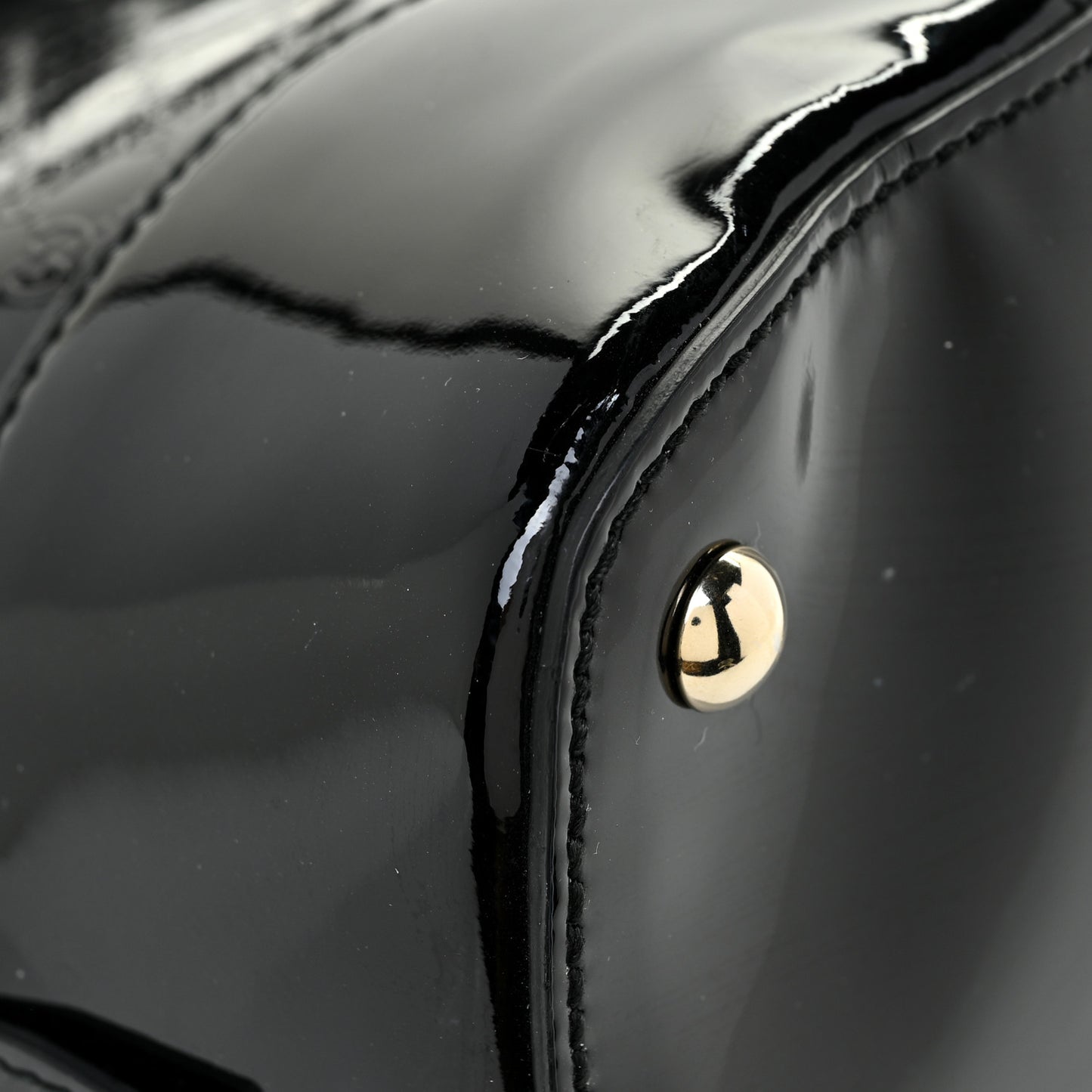 Patent Microguccissima Small Nice Top Handle Dome Bag Black
