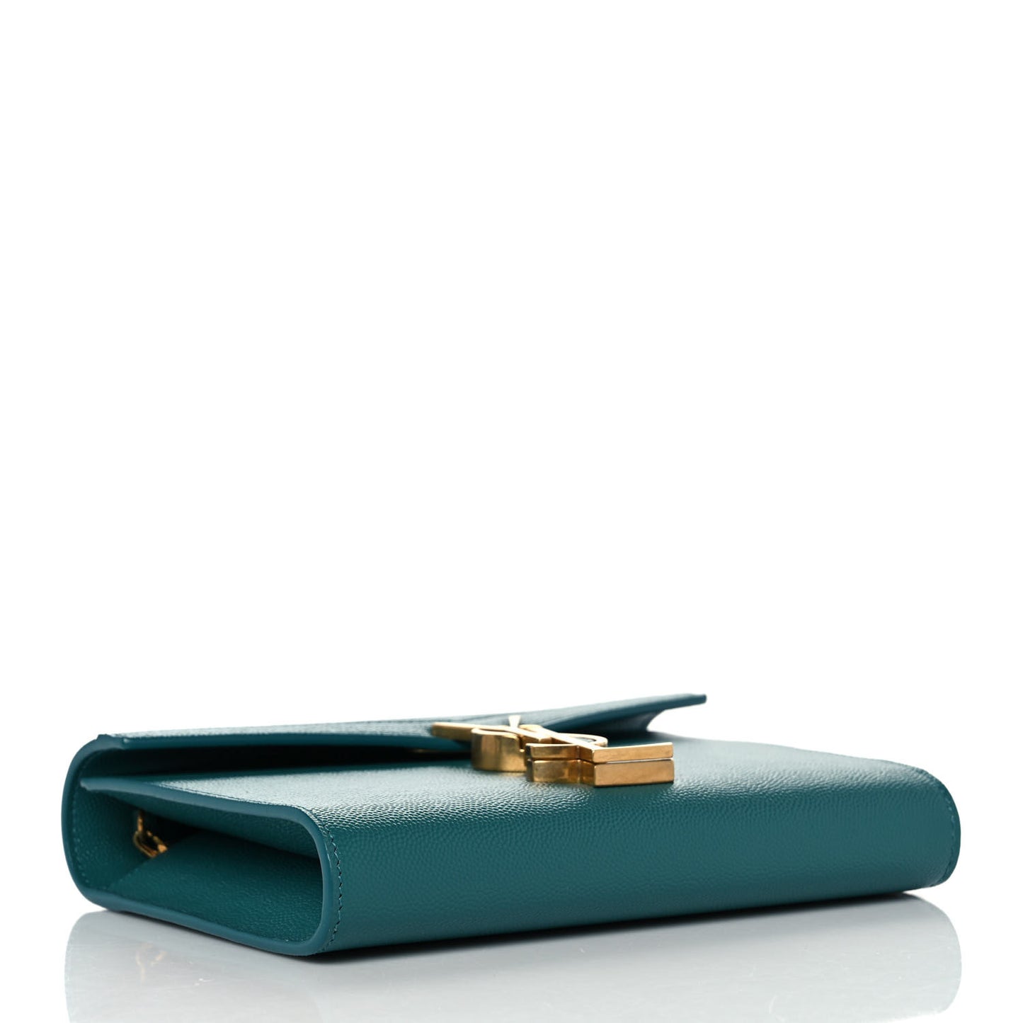 Grain De Poudre Monogram Cassandra Chain Wallet Teal