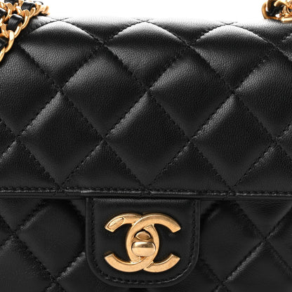 Chanel Lambskin Enamel Quilted Mini Flap Black 8 of 10