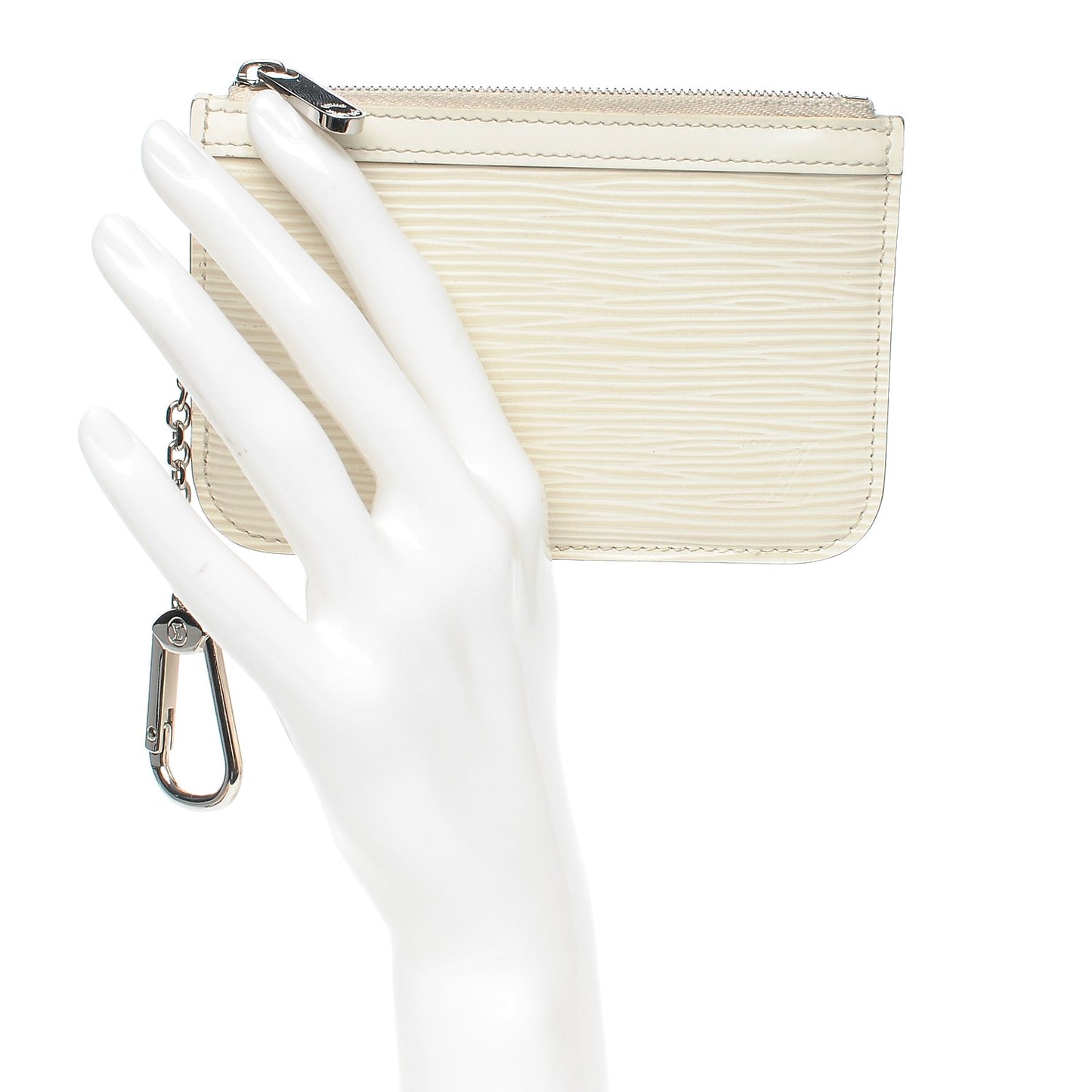 Epi Key Pouch Ivory