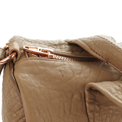 Alexander Wang Pebbled Lambskin Rocco Latte Rose Gold Hardware 8 of 11