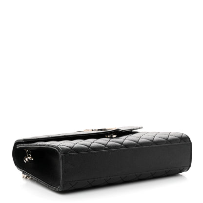 Saint Laurent Grain De Poudre Textured Mixed Matelasse Triquilt Medium Monogram Satchel Black 4 of 15