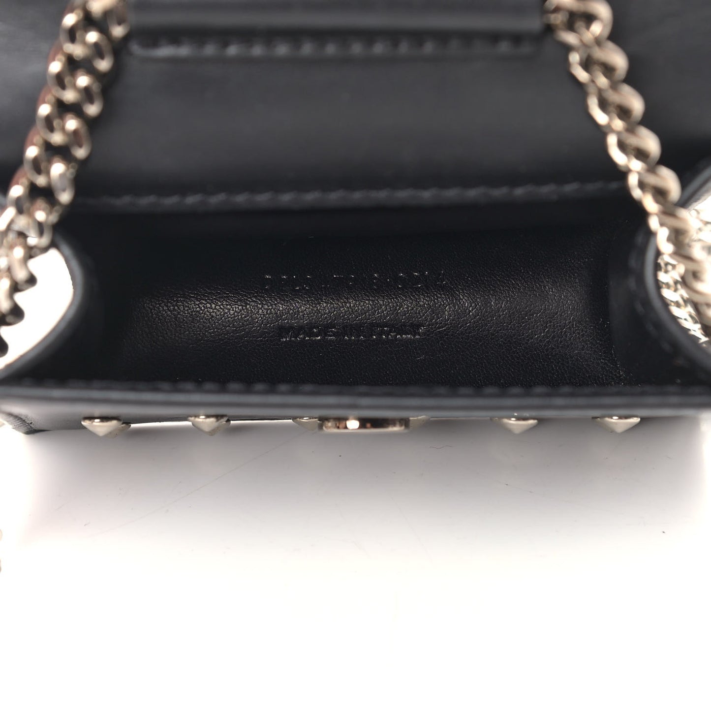 Calfskin Monogram Studded Mini Candy Crossbody Black