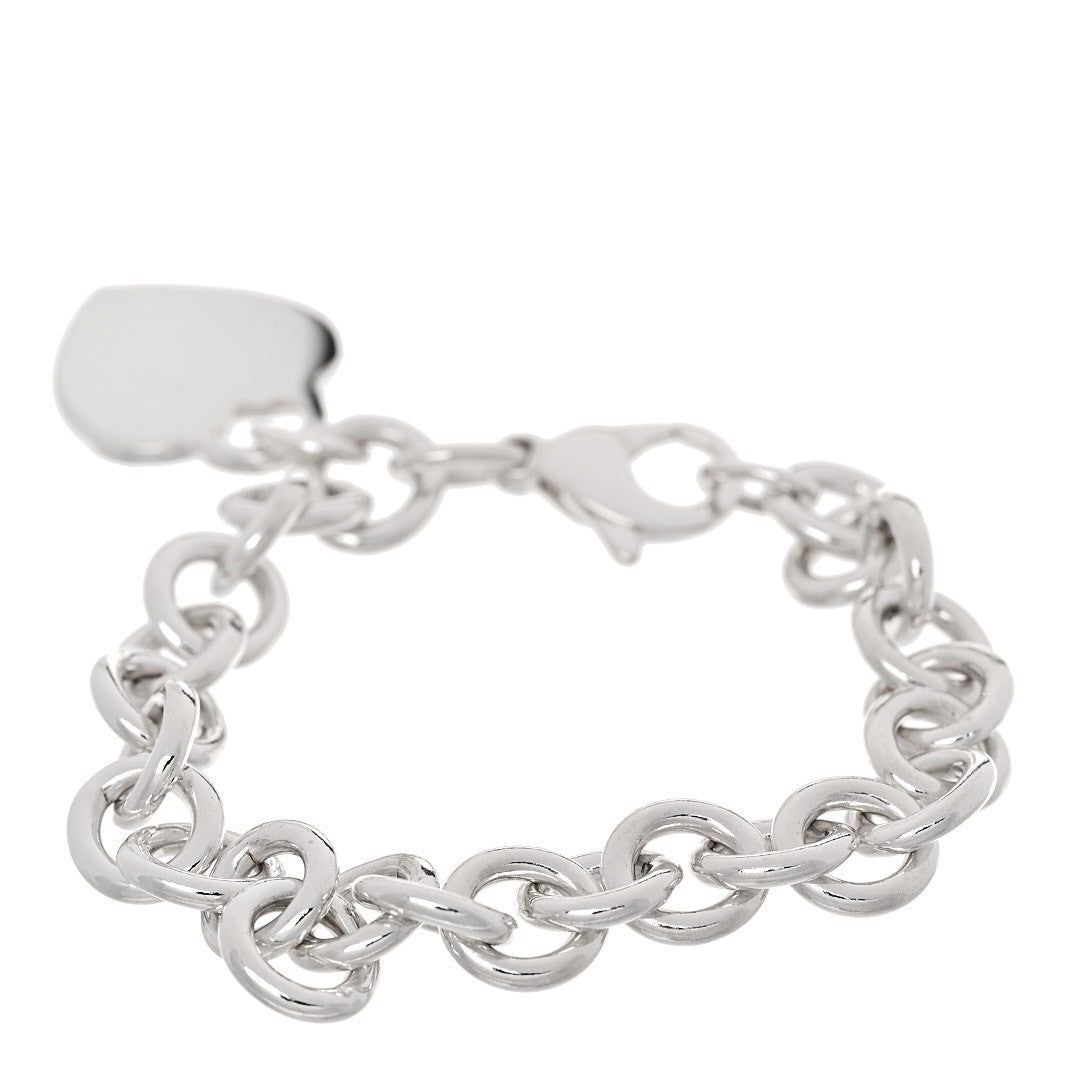 Tiffany Sterling Silver Heart Tag Charm Bracelet 2 of 3