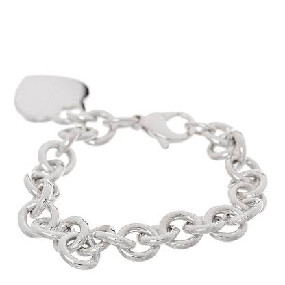 Tiffany Sterling Silver Heart Tag Charm Bracelet 2 of 3