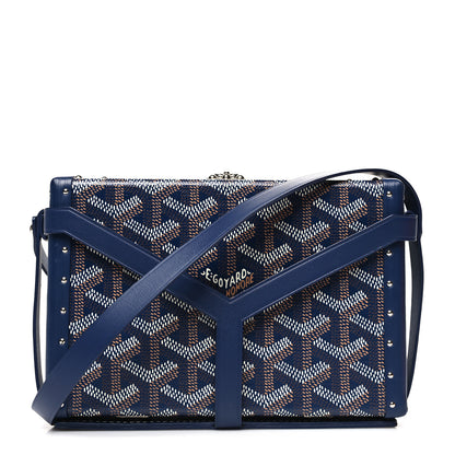 Goyard Goyardine Minaudiere Trunk Bag Navy 1 of 10