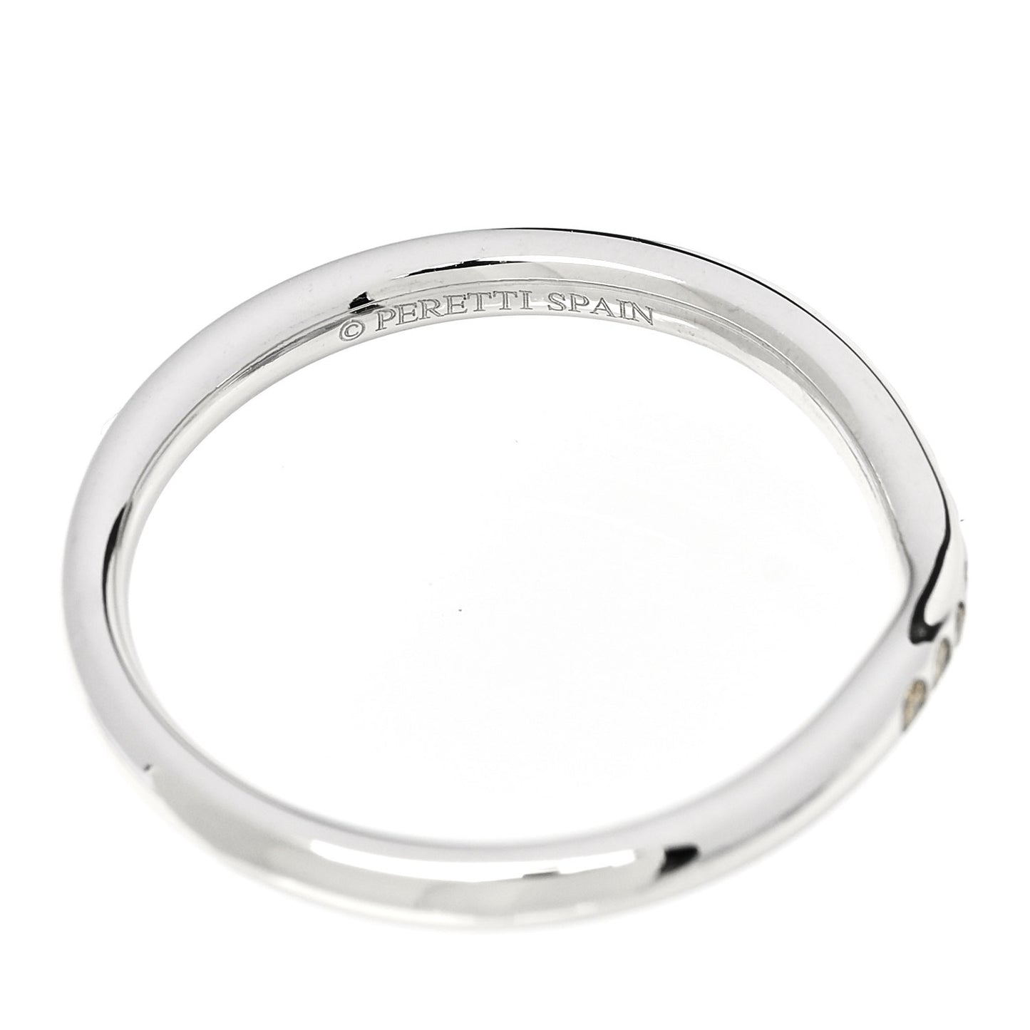 Platinum Yellow Diamond Elsa Peretti Wedding Band Ring 53 6.5