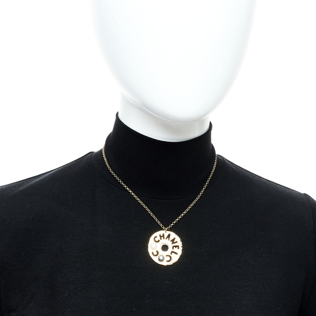 Crystal Pearl Papyrus Necklace Gold