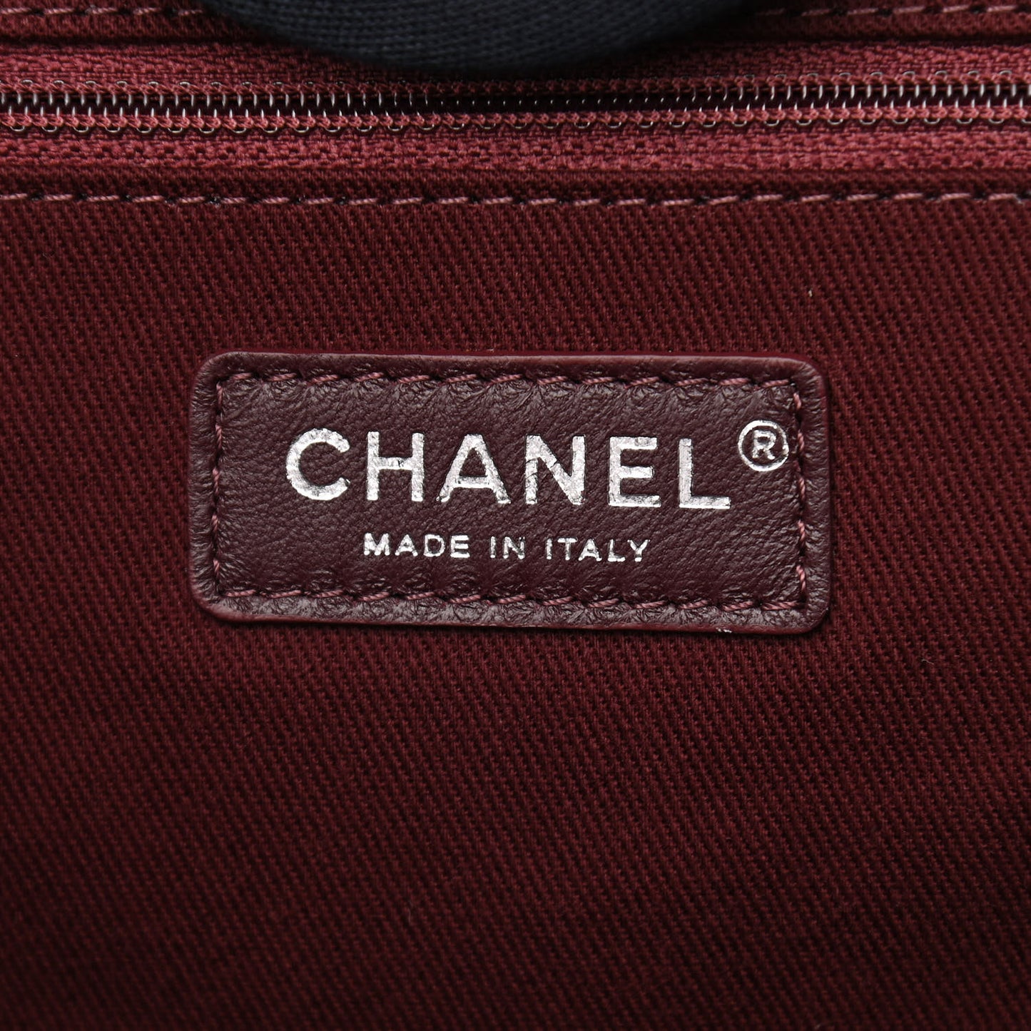 Striped Canvas Large Deauville Tote Beige