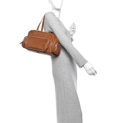 Miu Miu Nappa Aviator Pocket Top Handle Bag  Rovere 2 of 9