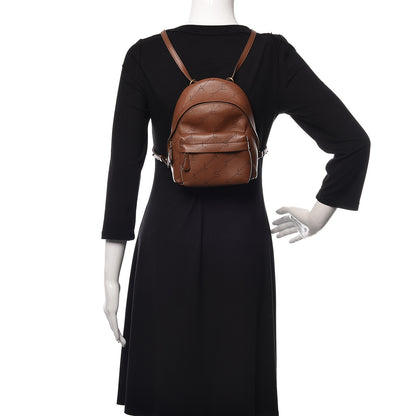 Stella McCartney Eco Alter Nappa Perforated Logo Mini Backpack Brown 2 of 11