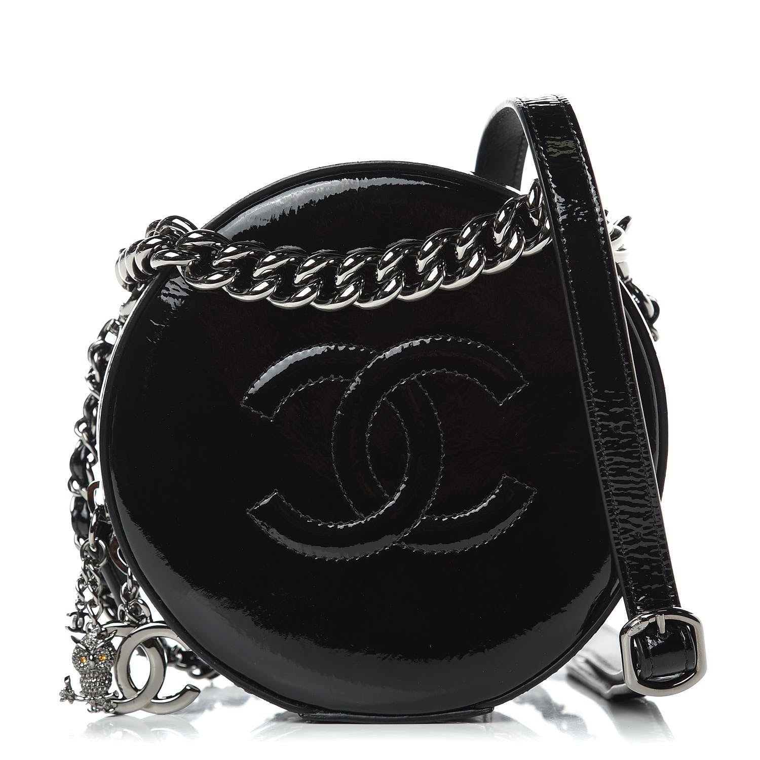 Chanel Patent Round As Earth Evening Bag Black 1 of 9