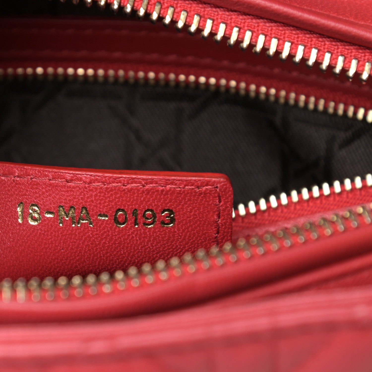 Christian Dior Lambskin Cannage Medium Lady Dior Red 7 of 10