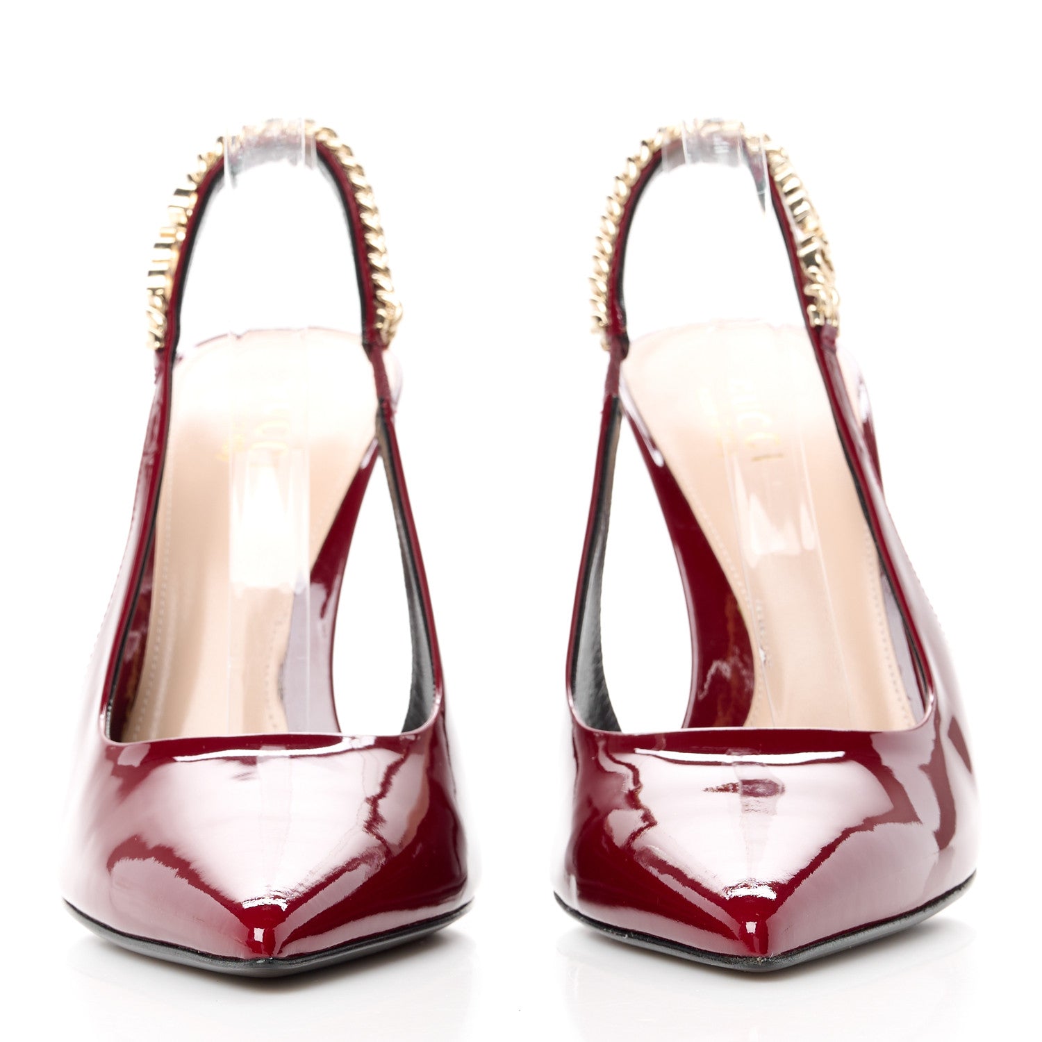 Gucci Patent Signoria Slingback Pumps 40 Rosso Ancora 2 of 9
