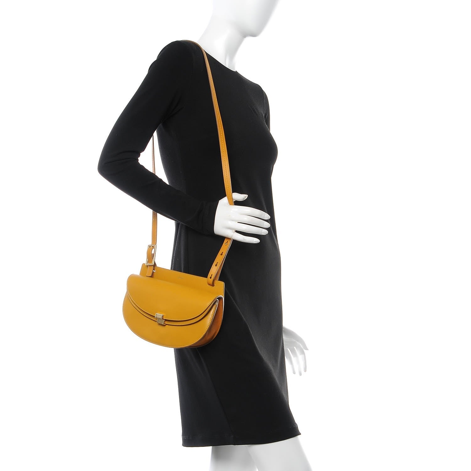 Chloe Calfskin Mini Georgia Crossbody Bag Yellow 2 of 8