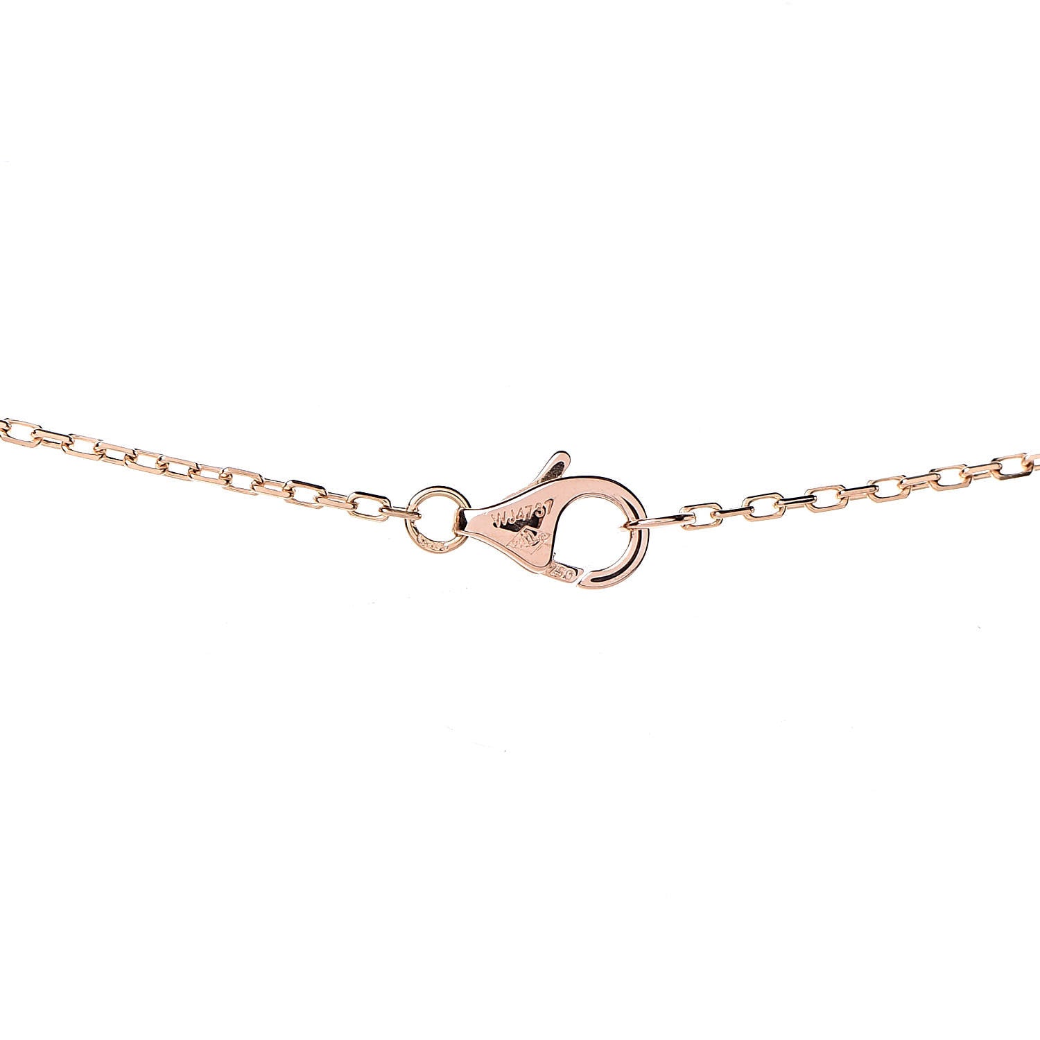 Cartier 18K Pink Gold Diamond Logo Pendant Necklace 5 of 6