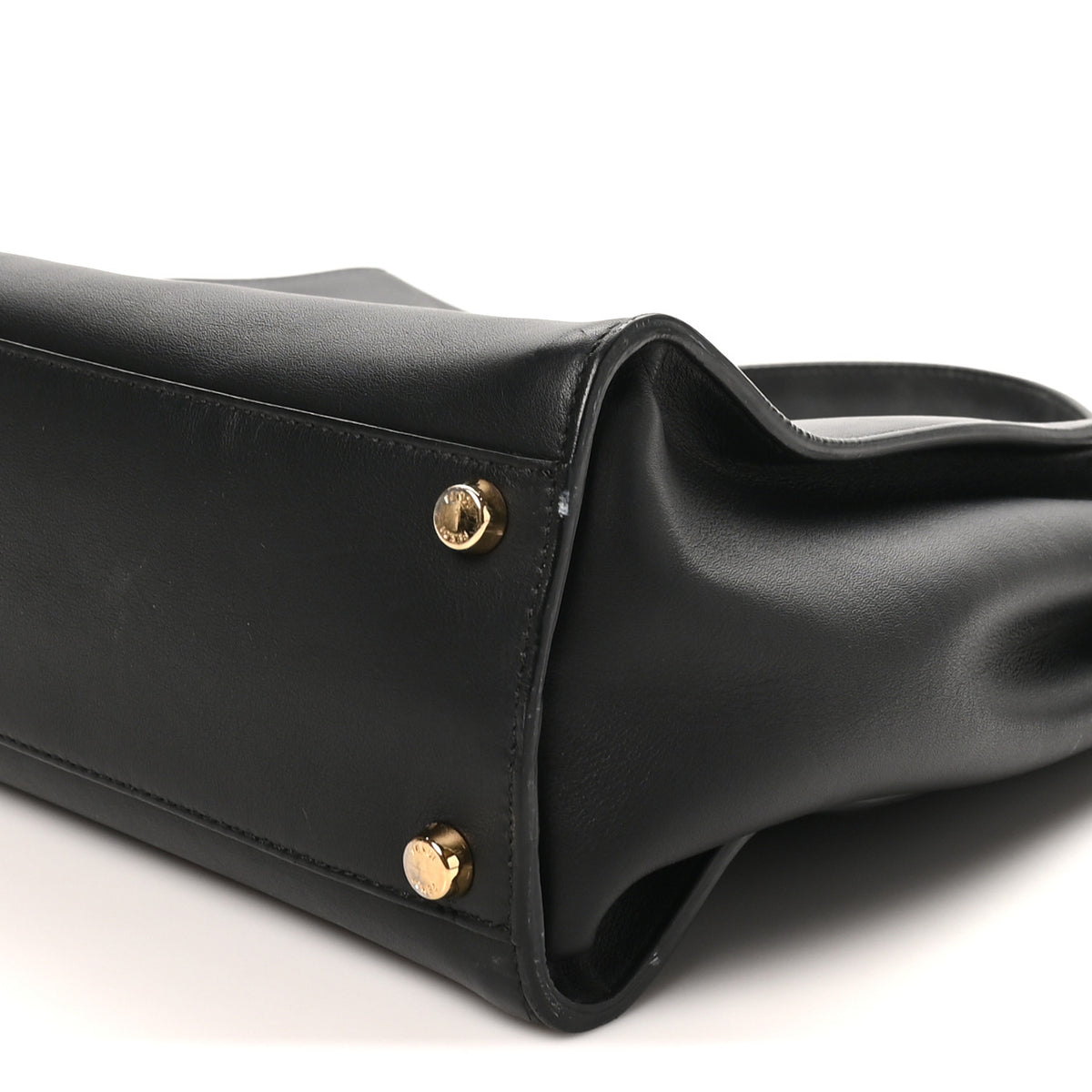Fendi Vitello Tahiti Burro Large Peekaboo Iconic Essentially Satchel Black Corda 9 of 9