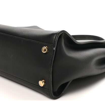 Fendi Vitello Tahiti Burro Large Peekaboo Iconic Essentially Satchel Black Corda 9 of 9