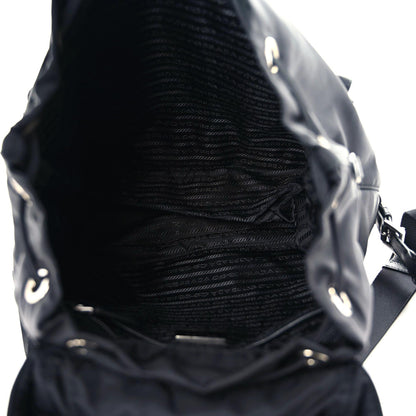 Prada Tessuto Nylon Saffiano Medium Backpack Black 8 of 9