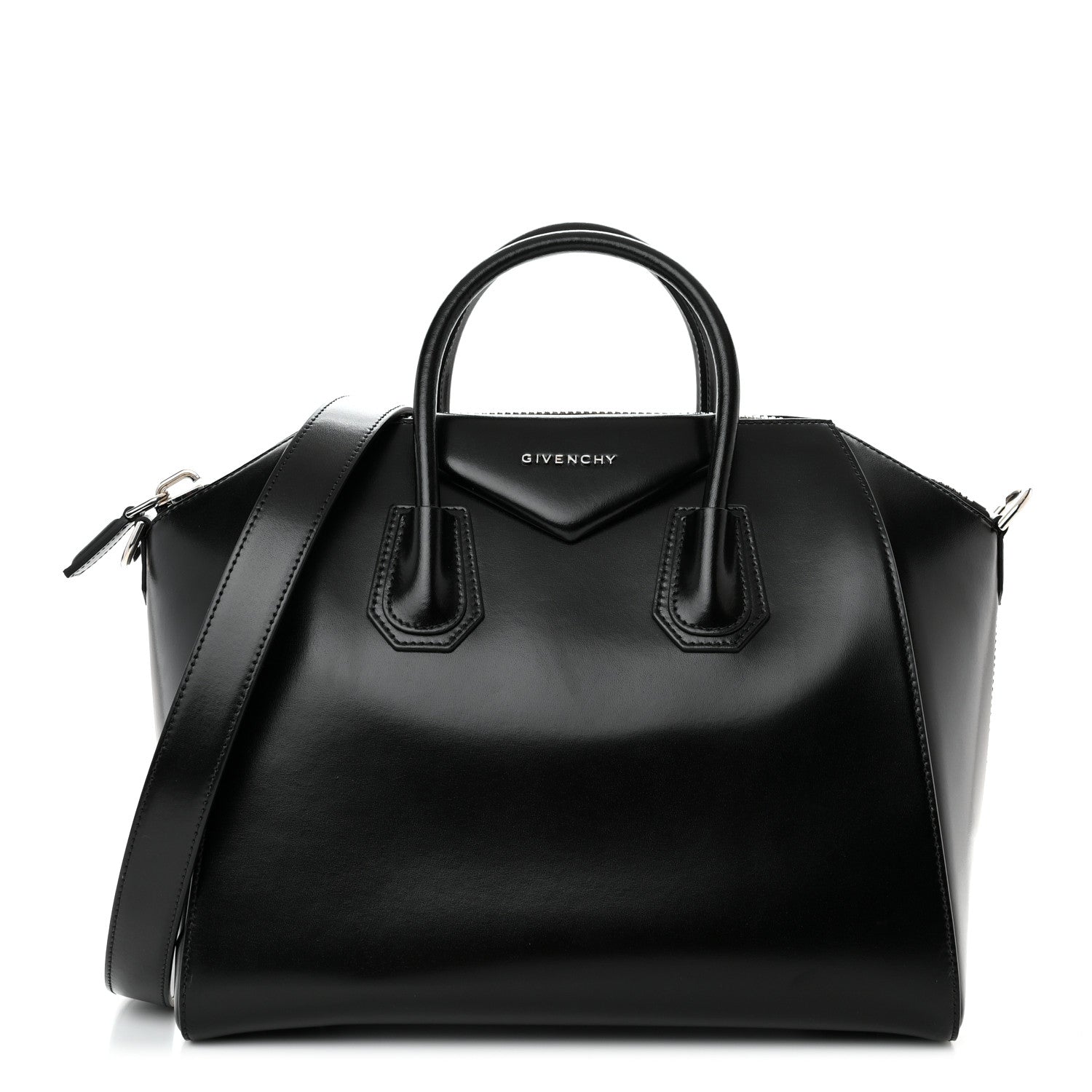 Givenchy Shiny Lord Calfskin Medium Antigona Black 1 of 10