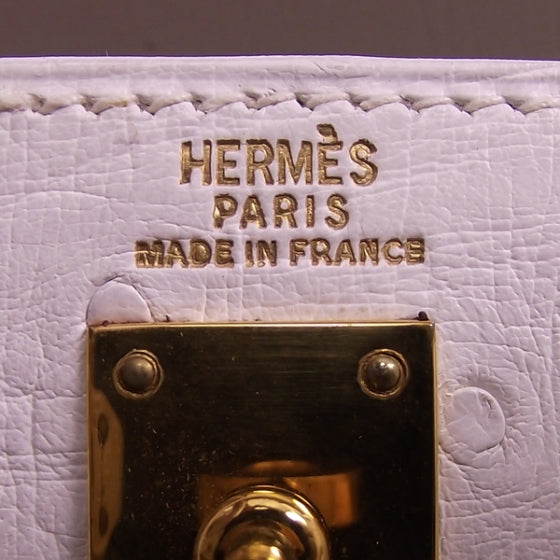 Hermes Ostrich Mini Kelly White 8 of 11