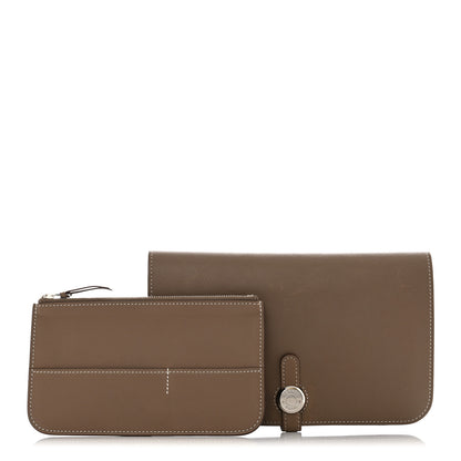 Hermes Swift Dogon Duo Wallet Etoupe 1 of 13