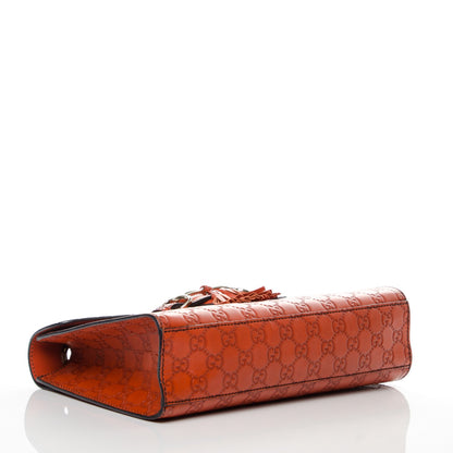 Gucci Guccissima Medium Emily Chain Shoulder Bag Sun Orange 4 of 7