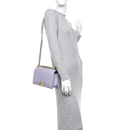 Chanel Caviar Quilted Medium Boy Flap Light Purple 2 of 11