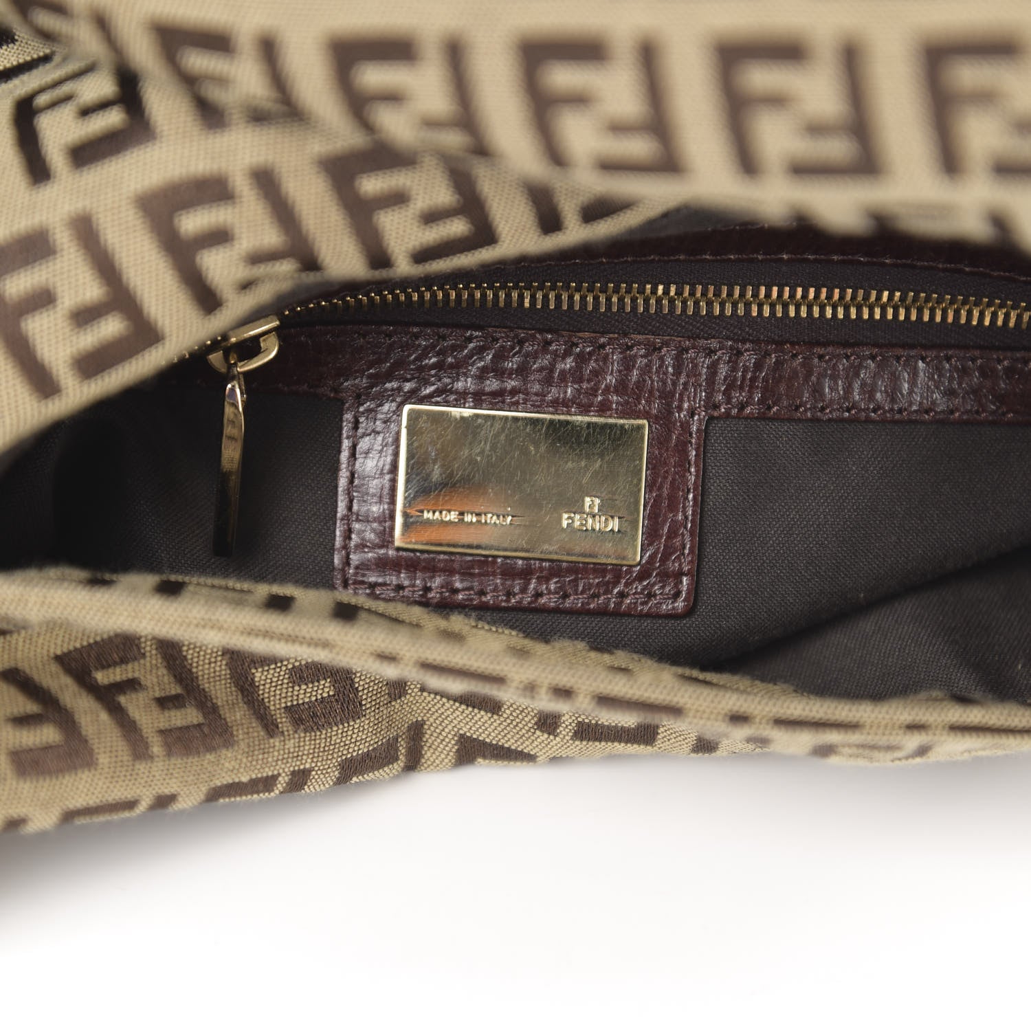 Fendi Zucchino Vitello Mama Baguette Mogano Panna Bruciato 6 of 9