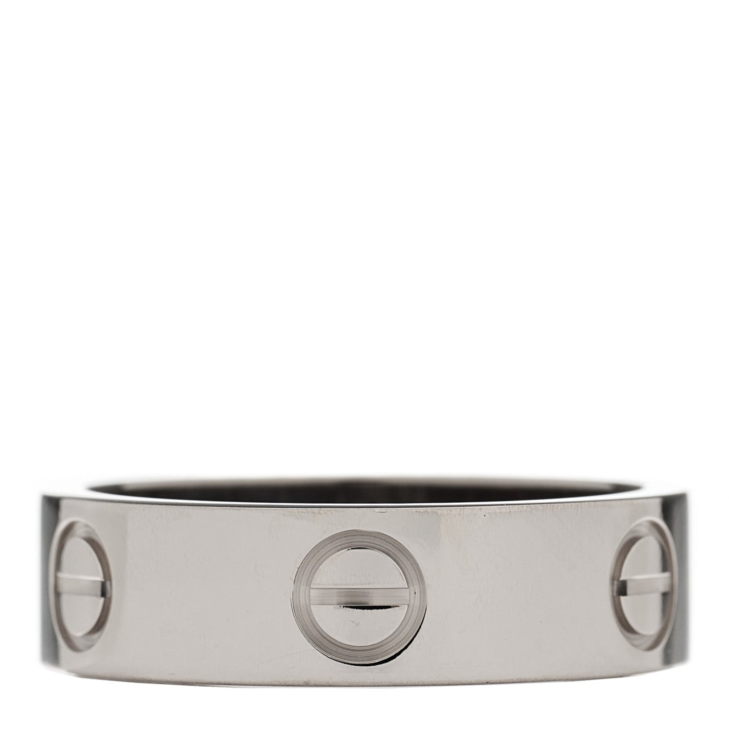 Cartier 18K White Gold 5.5mm LOVE Ring 54 6.75 1 of 4