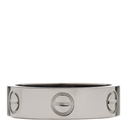 Cartier 18K White Gold 5.5mm LOVE Ring 54 6.75 1 of 4