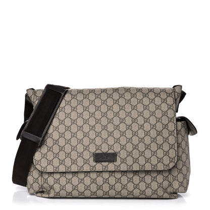 Gucci GG Plus Monogram Messenger Diaper Bag Dark Brown 3 of 11