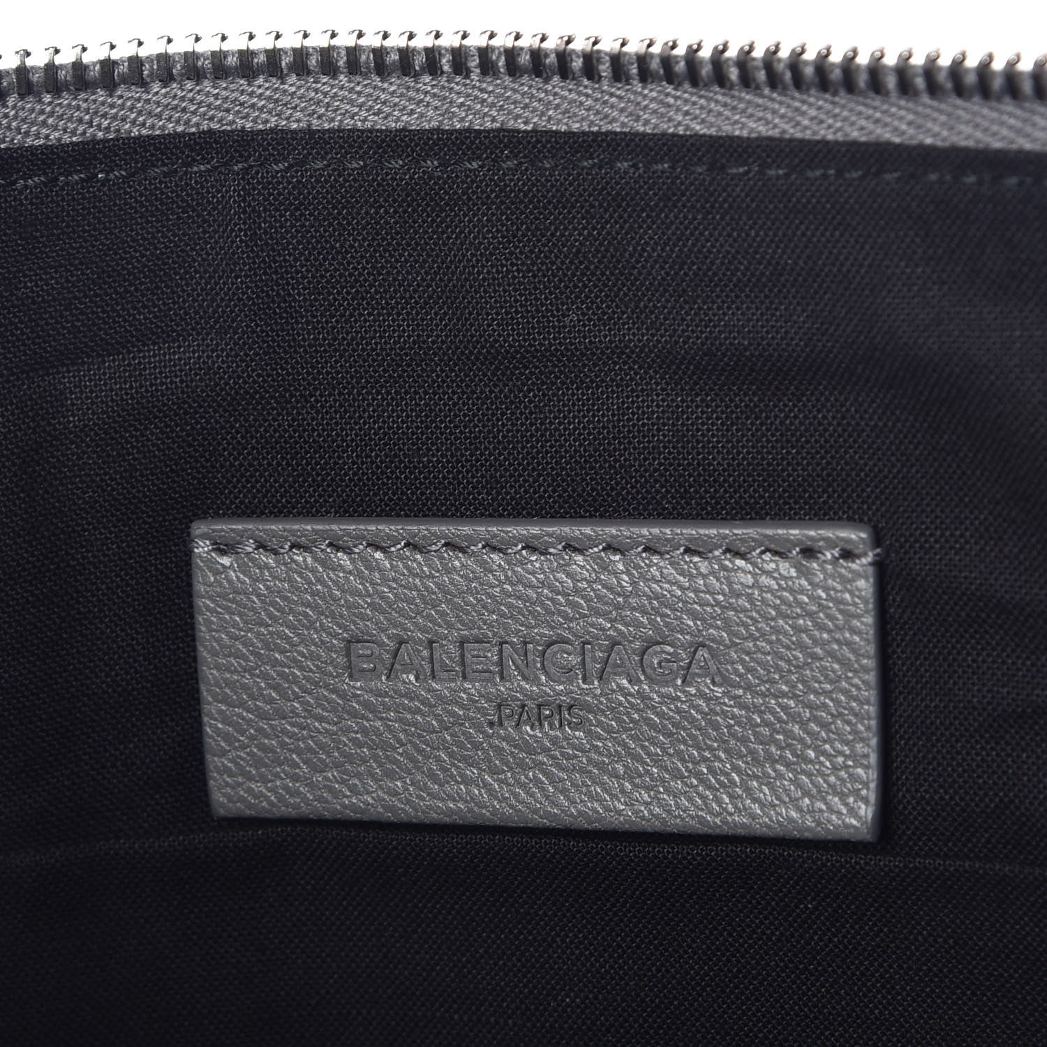 Balenciaga Chevre Silver Metallic Edge Hardware Pouch Gris Acier 6 of 7