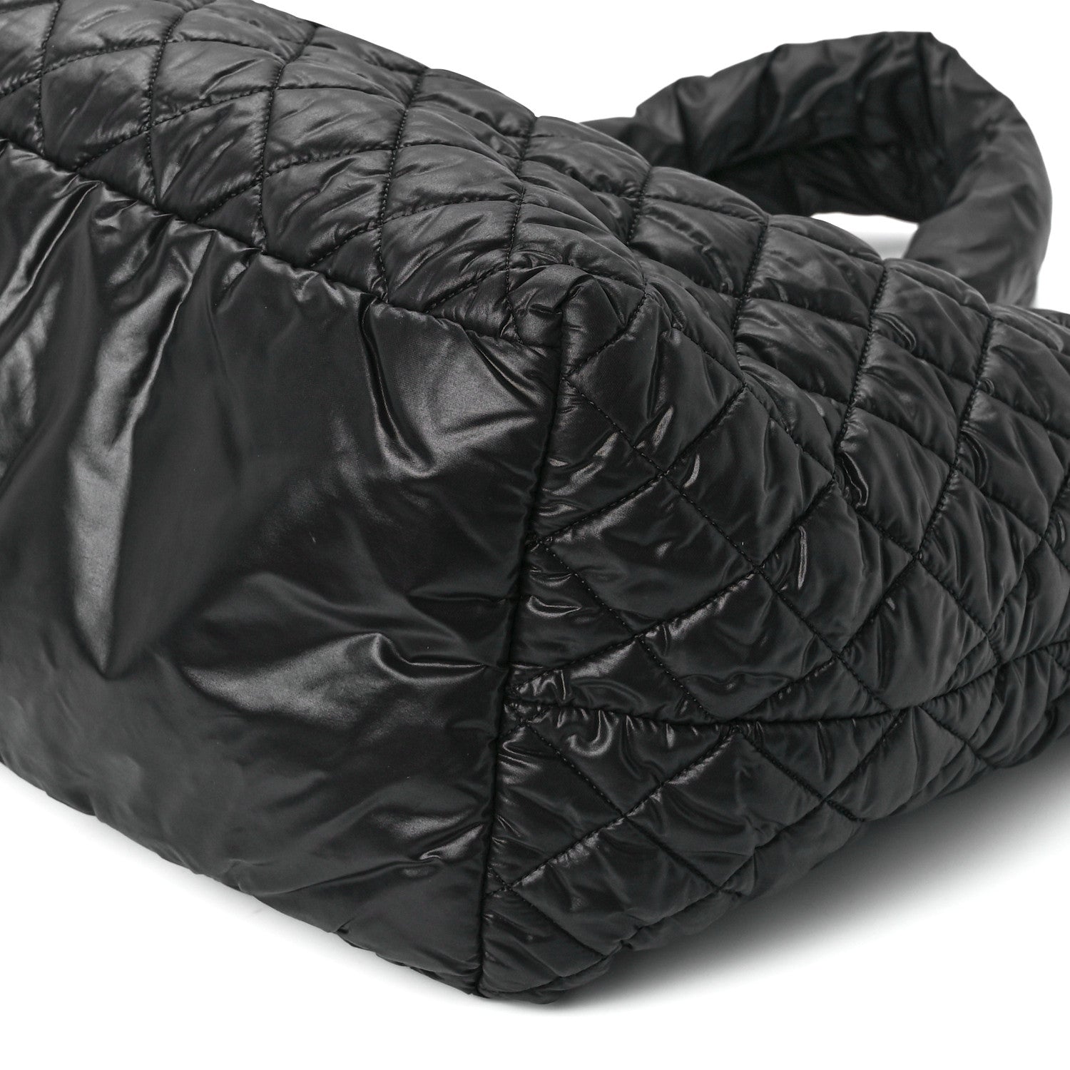 Chanel Nylon Quilted Large Coco Cocoon Tote Black 11 of 11