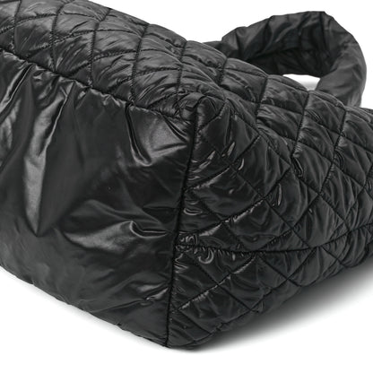 Chanel Nylon Quilted Large Coco Cocoon Tote Black 11 of 11
