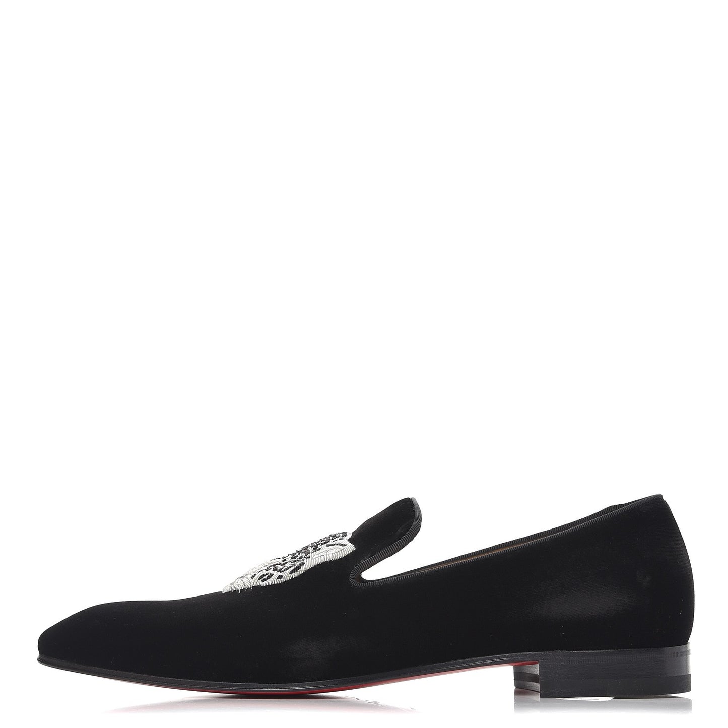 Mens Velvet Brode Dandeleo Flat Loafers 42 Black