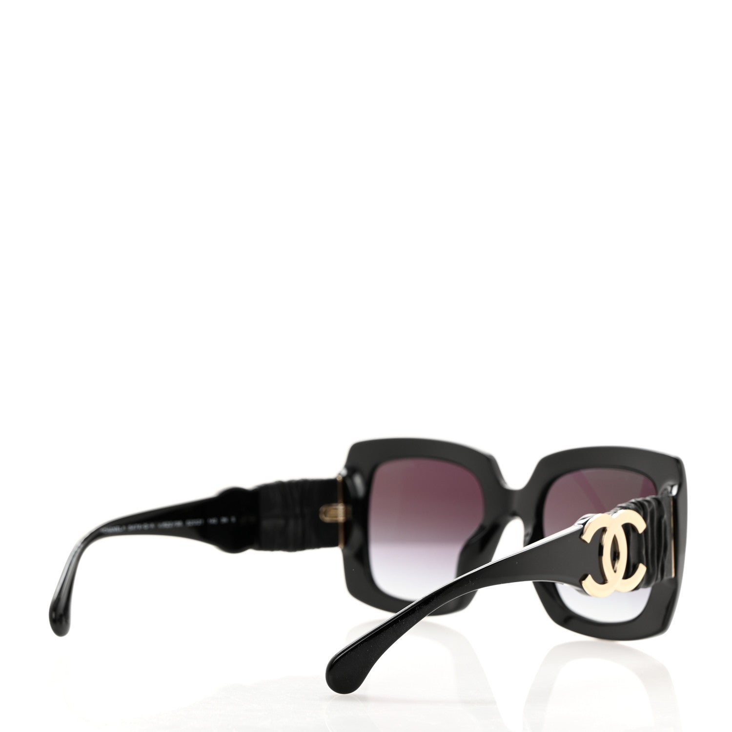 Chanel Acetate Calfskin Square Sunglasses 5474-Q-A Black 4 of 8