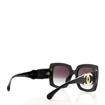 Chanel Acetate Calfskin Square Sunglasses 5474-Q-A Black 4 of 8