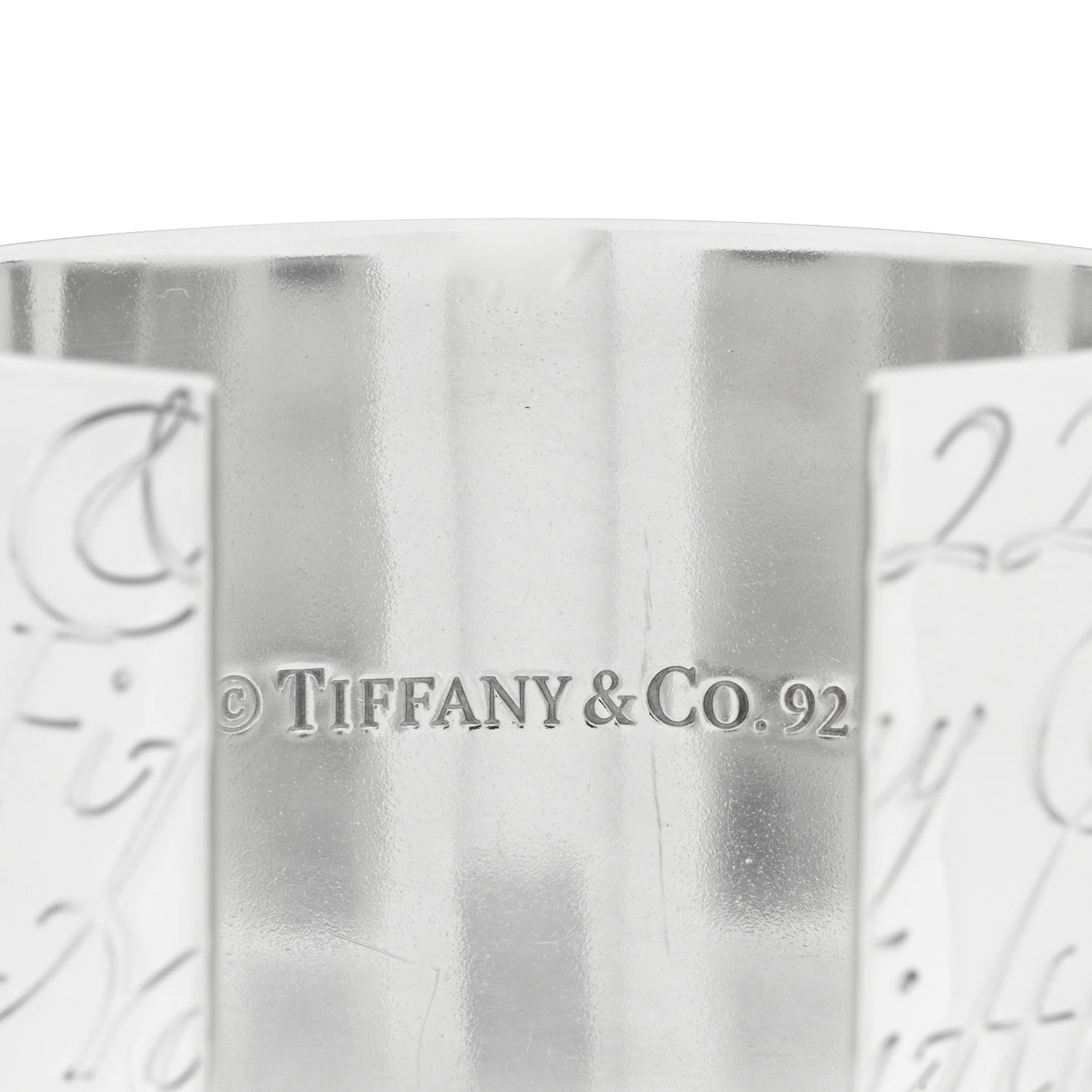 Sterling Silver Wide Notes Cuff Bracelet