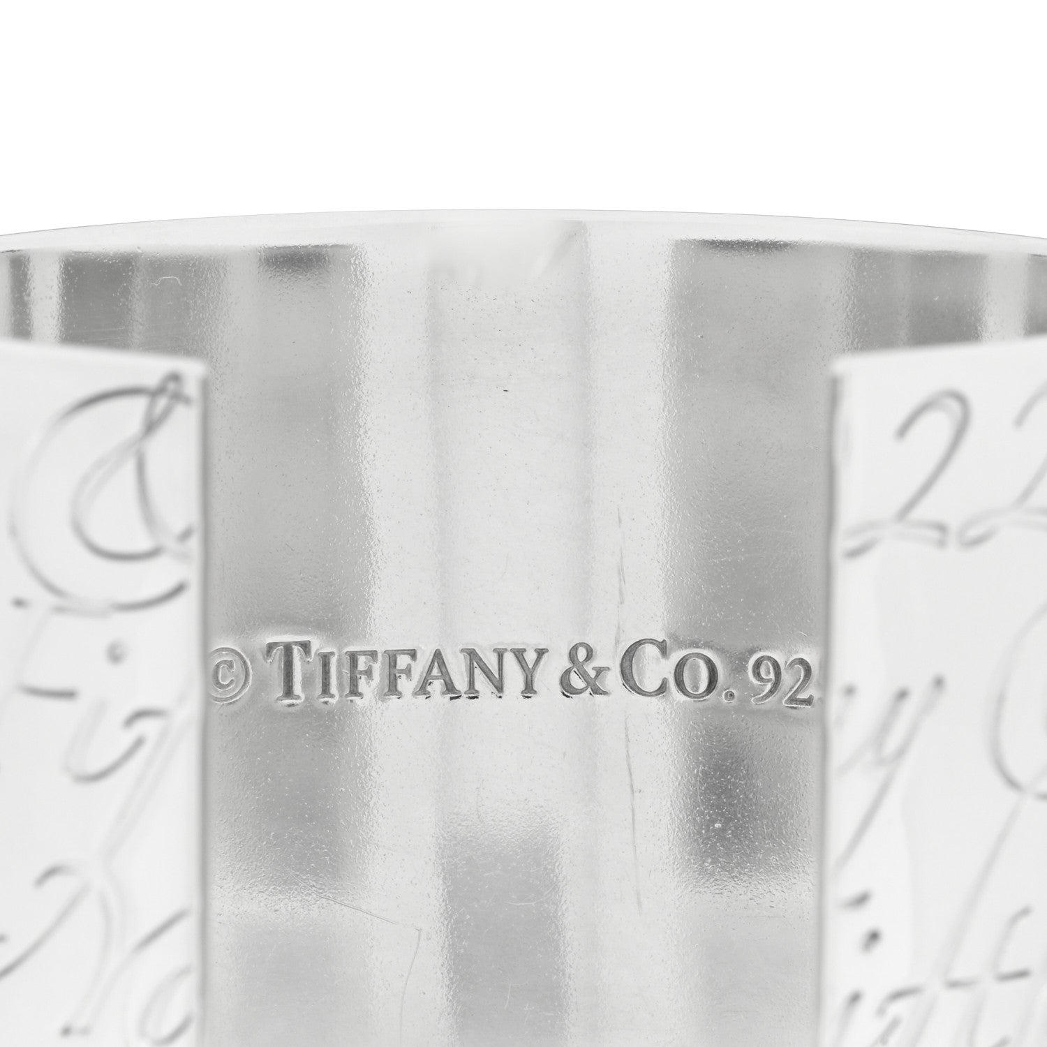 Tiffany Sterling Silver Wide Notes Cuff Bracelet 3 of 3
