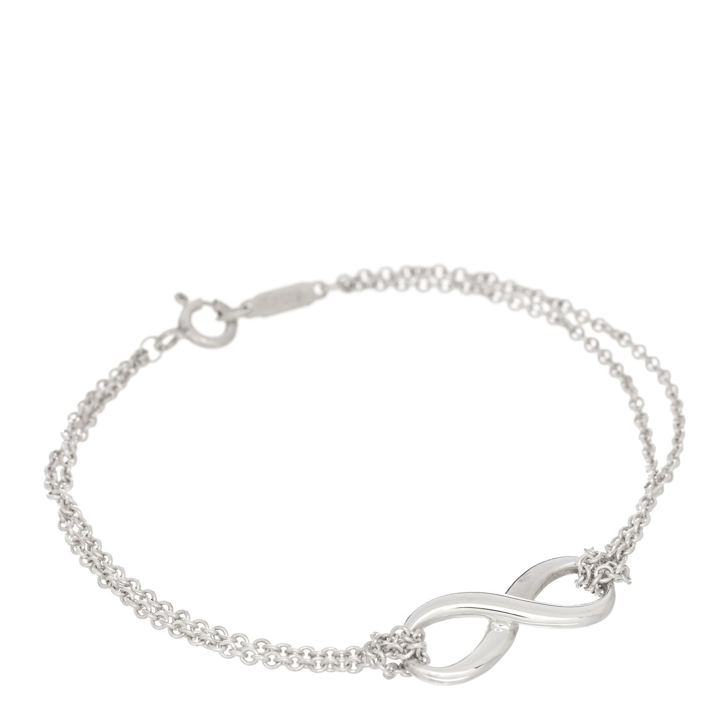 Sterling Silver Infinity Double Chain Bracelet